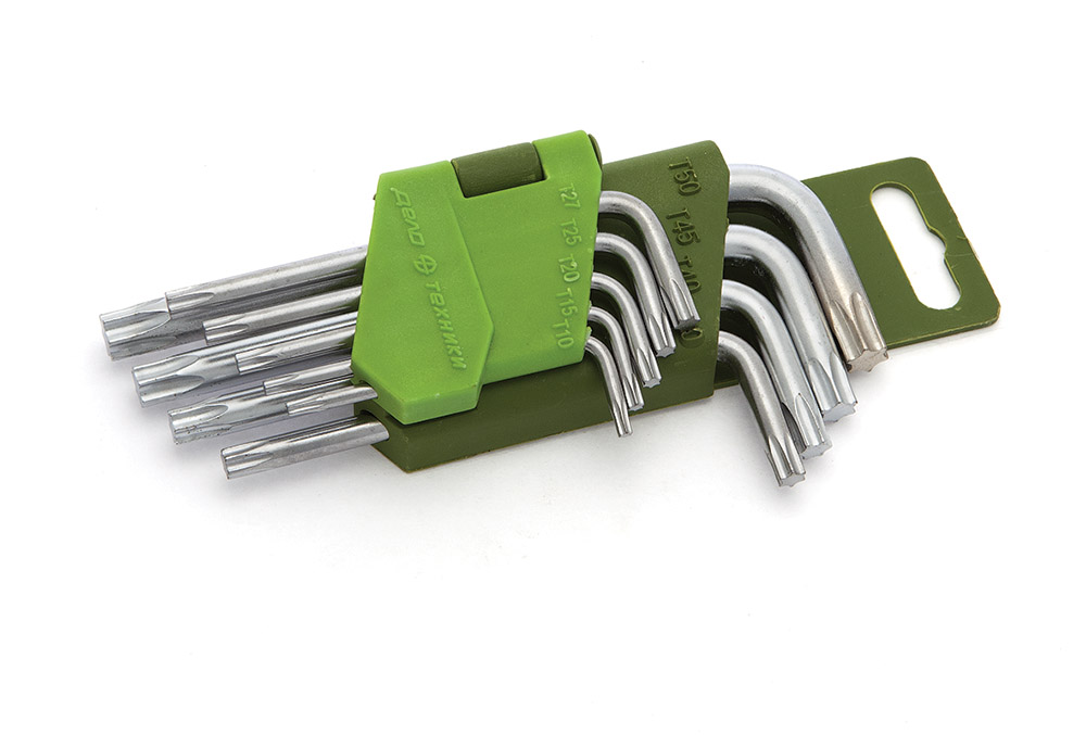 Дело Техники 563090 Набор ключей угловых TORX коротких  (Т10,Т15,Т20,Т25,Т27,Т30,Т40,Т45,Т50) 9 шт.